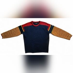 Demetre Vintage 100% Virgin Wool Rugby Sweater Size M Unique Luxury